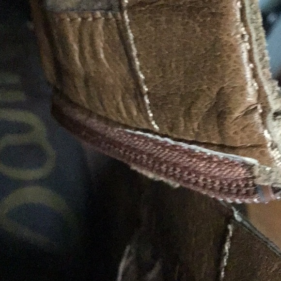 Sam Elderman golden suede chunky boots size 8 Y2K 90's Trending - Picture 7 of 12